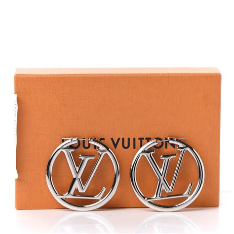 silver louis vuitton earrings